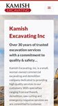 Mobile Screenshot of kamishexcavating.com